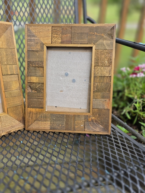 Source Unknown Other - Rustic Natural Wood Photo Frame - Brown